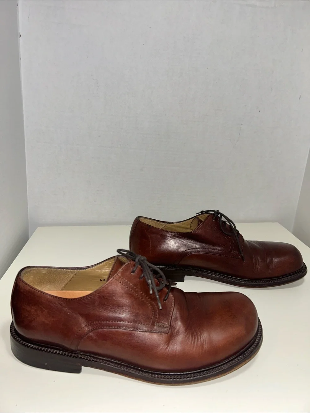 Footprints by Birkenstock Handmade Brown Leather Lace-Up Oxford Shoe